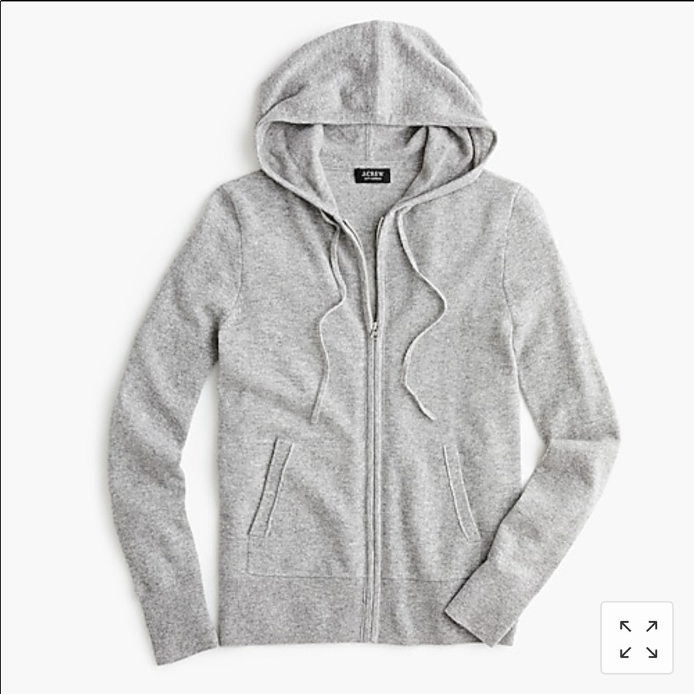 J. Crew cashmere zip front hoodie